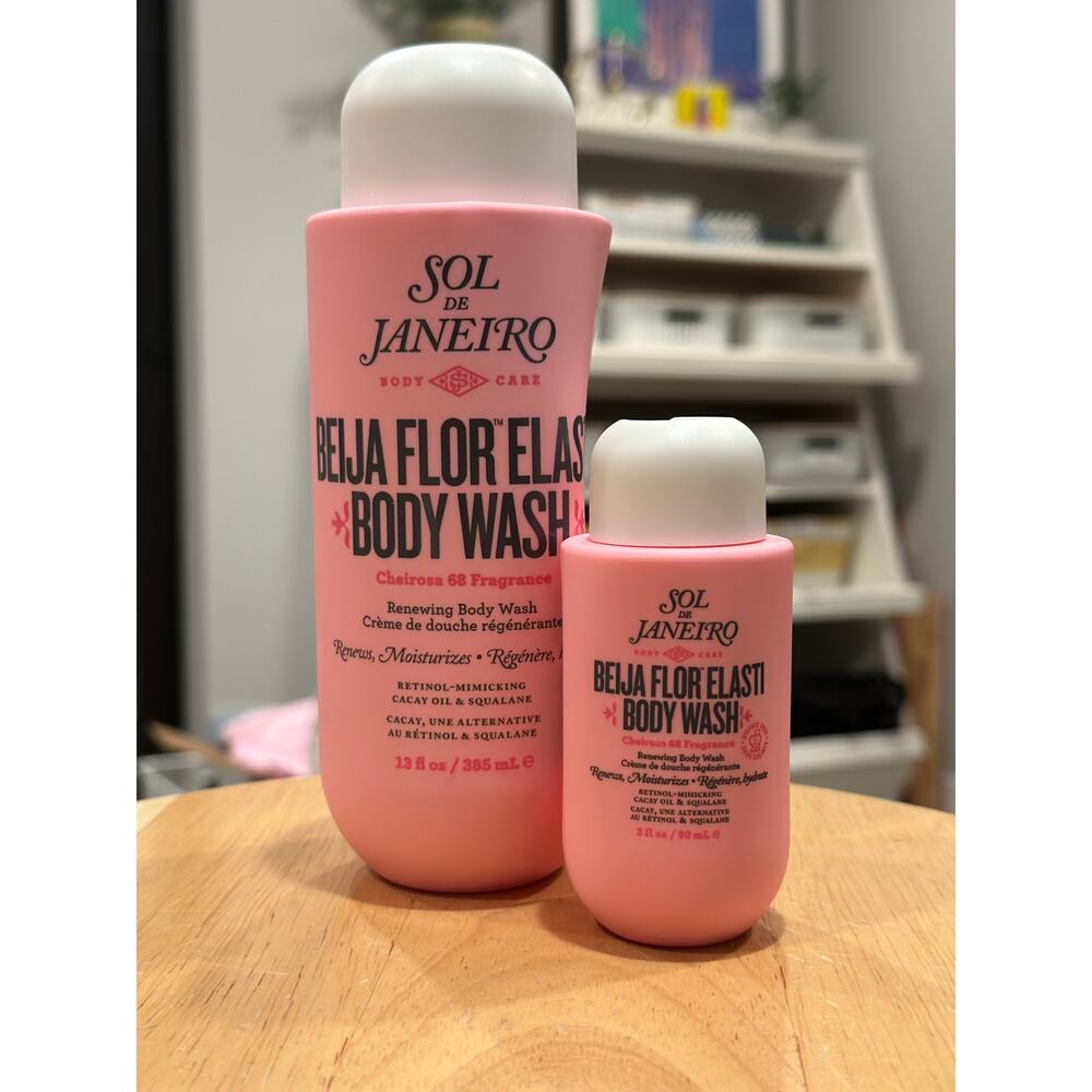 Sol de Janerio 68 Beija Flor Elasti Body Wash Set - Full and Travel Sizes